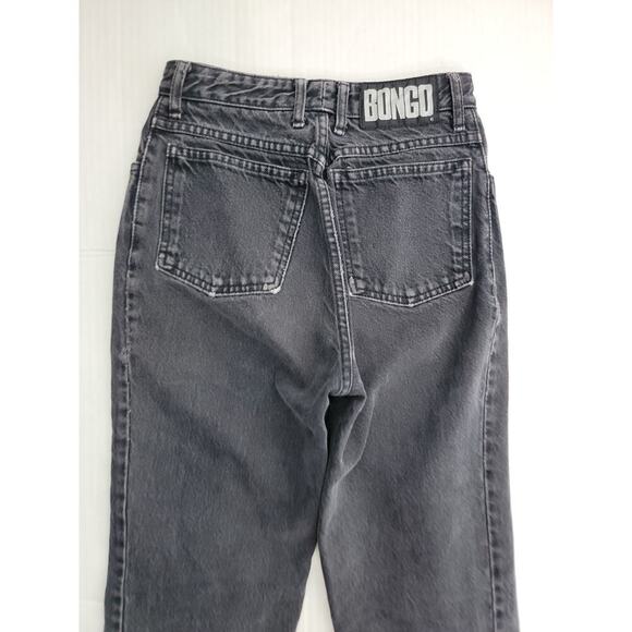 Vintage Bongo Jeans Womens 5 Gray Denim Tapered Mom High Rise Button Fly Y2K 90s - Picture 12 of 13